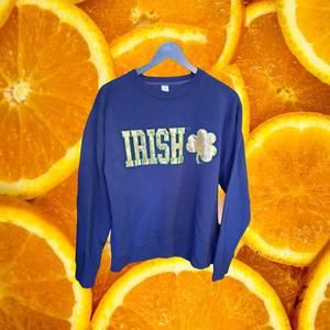 ZooZatz Irish with Shamrock Blue Sweatshirt Size Medium‎